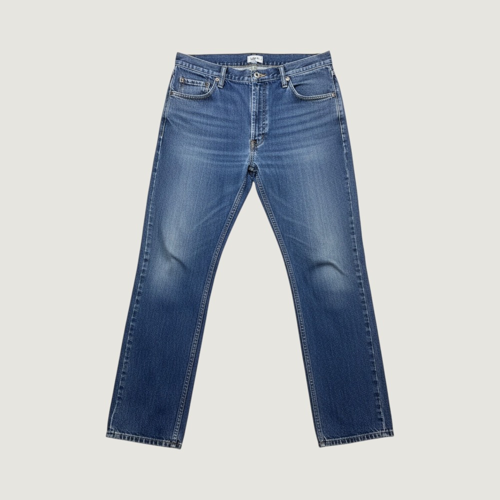 Lee Jeans Mens 38x34 Regular Fit Medium Wash Blue Straight Leg Denim 2008915